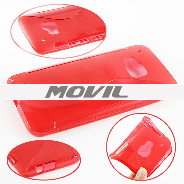 NP-2038 Transparente tpu funda para HTC One M9-6